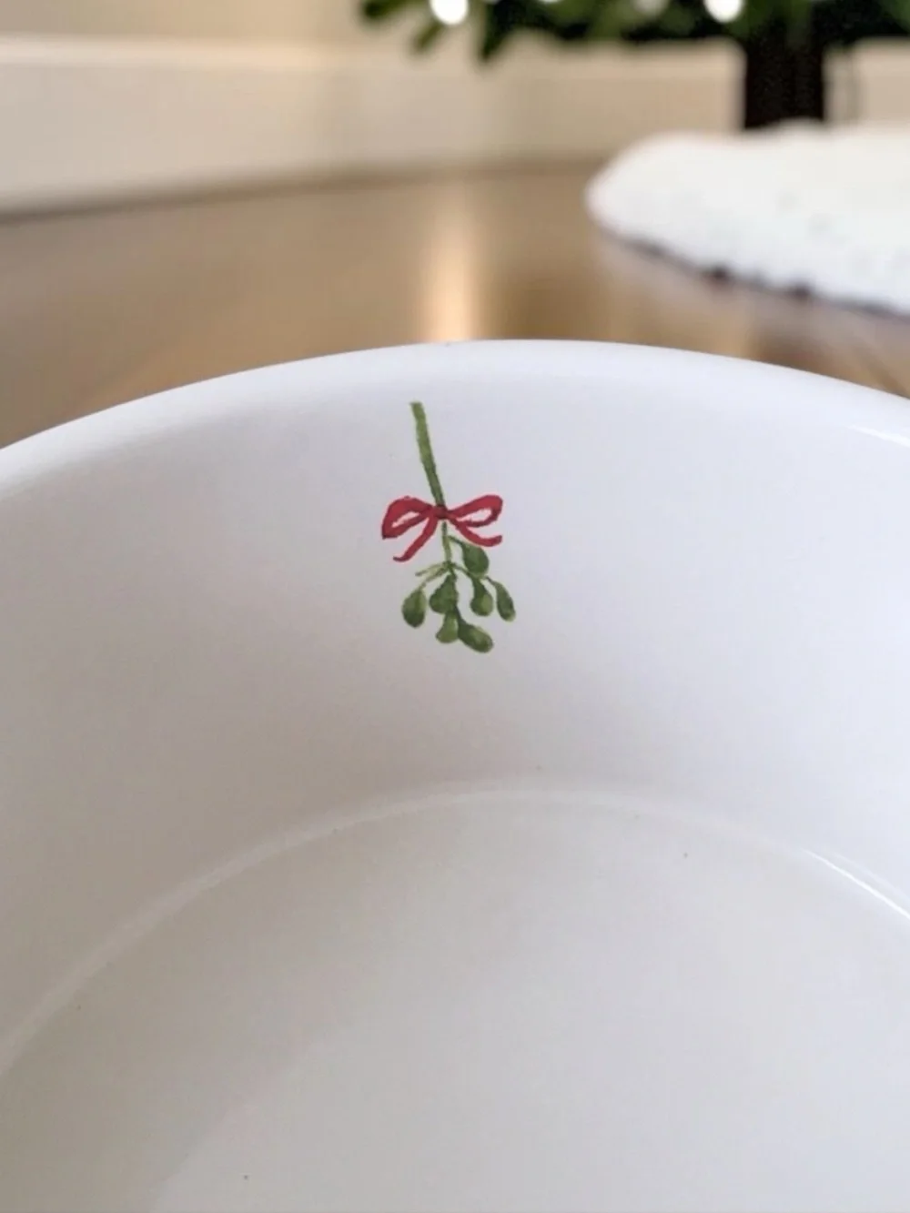 Rae Dunn Dachshund Ceramic Christmas Dog Bowl